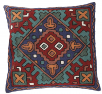 Kelim cushion cover `cashmere`, embroidered cushion cover, wool d..