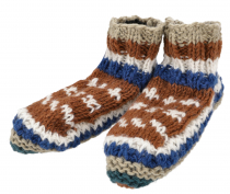 Wool slippers, hippie cottage slippers 37-39 - Model 3