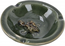 Ceramic smoking plate ashtray - green/model 20