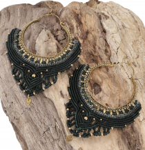 Macramé Earrings, Festival Jewelry - Model 27