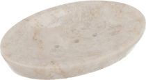 Marble soap dish, Zen dish for the washstand - cream 10 cm
