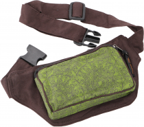Fabric Sidebag Fanny Pack, Goa Fanny Pack - brown/olive