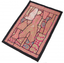 Indian tapestry patchwork wall hanging, single piece 90*65 cm - P..