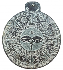 Tibetan stone image, relief from slate - Buddha Eye 3