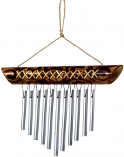Aluminium chime, exotic wind chime made of bamboo 25 cm - Variant..