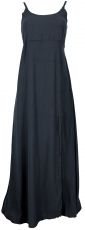 Summer dress, boho maxi dress with slit - black