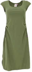 Organic Cotton Convertible Slim Fit Midi Dress Organic - Olive Gr..