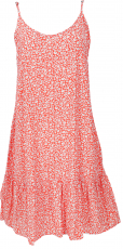 Mini dress, boho summer dress, little danglers - red
