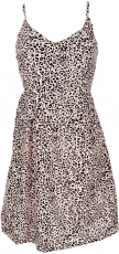 Mini dress boho chic, summer shirt dress - leopard print