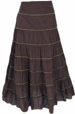 Long boho tiered skirt, maxi skirt hippie chic, flamenco skirt - ..