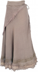Goa wrap skirt, hippie layered skirt, boho skirt, medieval skirt ..
