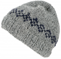 Woolen hat with soft lining - grey