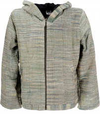 Ethno Kadhi hooded jacket, Kadhi jacket - aqua
