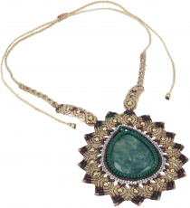 Large boho macramé necklace, unique elf jewelry - Model 1