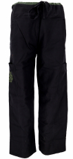 Yoga pants, Goa pants with embroidery - black