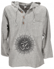 Yoga shirt, Goa shirt Om, sweatshirt - gray