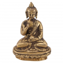 Buddha Amoghasiddhi statue in brass Abhaya Mudra 8 cm - Model 7