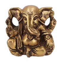 Brass figure Ganesha statue, baby Ganesha 5.5 cm - motif 5