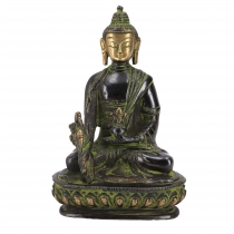 Brass Buddha statue medicine Buddha 14 cm - Model 4