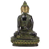 Buddha statue brass Bhumisparsa Mudra 14 cm - model 6