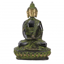 Brass Buddha Statue Dhyana Mudra 14 cm - Model 8