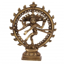Brass figure, statue Shiva in the wreath of fire 17 cm - motif 11