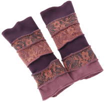 Elves hand warmers, boho wrist warmers - purple