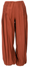 Airy muck pants, boho harem pants, bloomers - rust orange