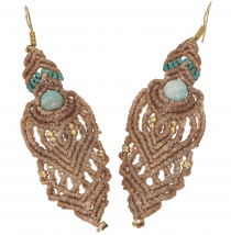 Macramé earrings, festival jewelry - Model 6