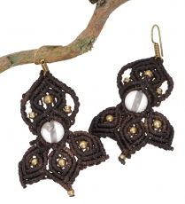 Macramé earrings, festival jewelry - Model 8