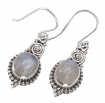 Silver earrings, delicate ethno earrings, boho ornament earrings ..