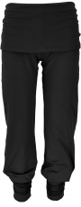 Yoga pants with mini skirt in organic quality - black