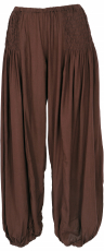 Airy muck pants, boho harem pants, bloomers - brown