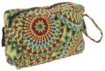 Boho cosmetic bag, clutter bag from Nepal - green