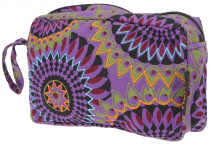 Boho cosmetic bag, clutter bag from Nepal - purple