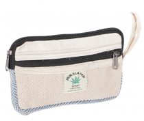 Ethno cosmetic bag, pencil case, utensil bag - natural