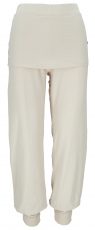 Yoga pants with mini skirt in organic quality - sand