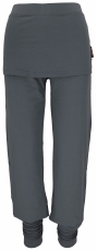 Yoga pants with mini skirt in organic quality - dark gray