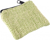 Ethno wallet, fabric purse - lemon