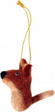 Felt pendant, tree hanging - fox