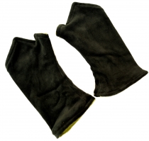 velvet cuffs, reversible cuffs - black/lemon
