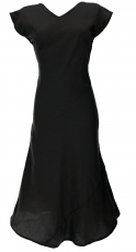 Long summer dress, boho chic linen dress - black