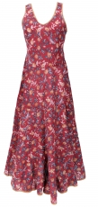 Long boho maxi dress, cotton summer dress - red