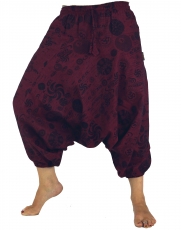 Aladdin pants harem shorts 7/8 length - red