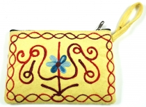 Embroidered cashmere wallet - 2