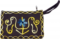 Embroidered cashmere wallet - 7