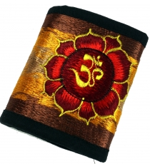 Embroidered wallet - Lotus OM red