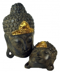 Buddha mask with gold decoration in 3 sizes
