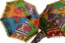 Colorful cotton parasol from India