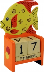 Colourful children`s calendar - fish